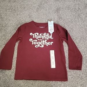 NWT never worn cat and jack maroon long sleeve tee size XS